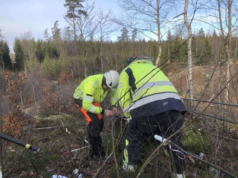 - Under veckan har vi haft 80 egna montörer, cirka 25 inlånade montörer, 15 röjare, sex kranbilar och 24 linjermaskiner med förare för att bland annat röja undan träd och byta ut knäckta stolpar. Det är ett omfattande arbete som pågår och kommer fortsätta de kommande veckorna, säger Mia Palm chef inom elkraft och belysning på Kraftringen.