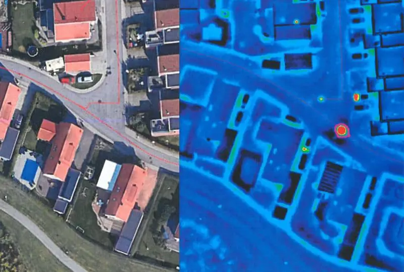 Illustration av flygtermografering